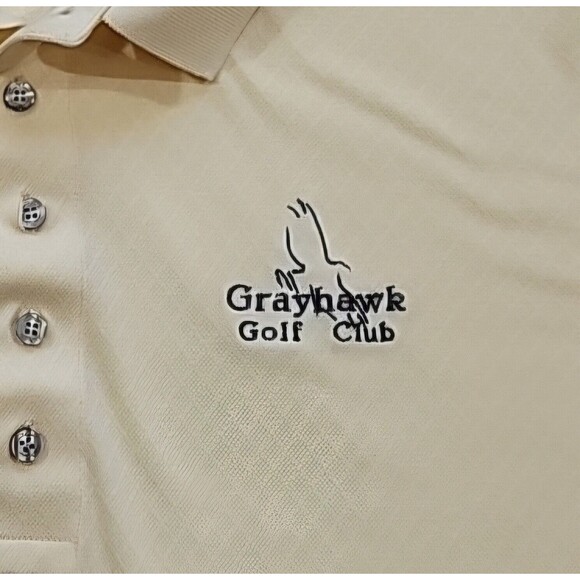 Grayhawk Golf Club Short Sleeve Polo Shirt Men's Large Yellow Byron T Nelson - Picture 4 of 11